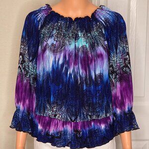 Dressbarn Women's Boho Style Women's Blouse, Size Medium